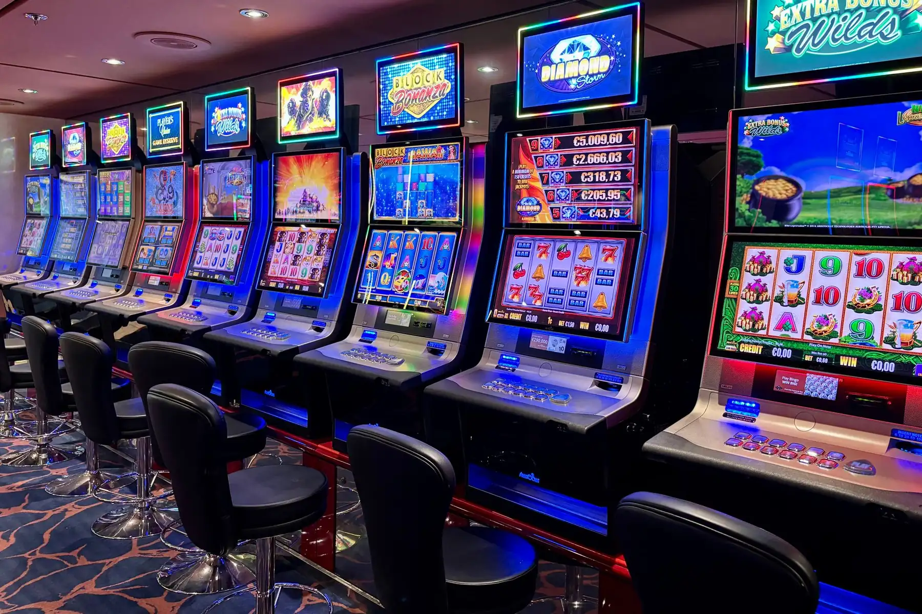 A live casino floor in the heart of the resort